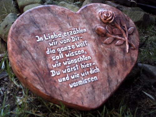Grabsteinherz herzstein - grabsteinherz,